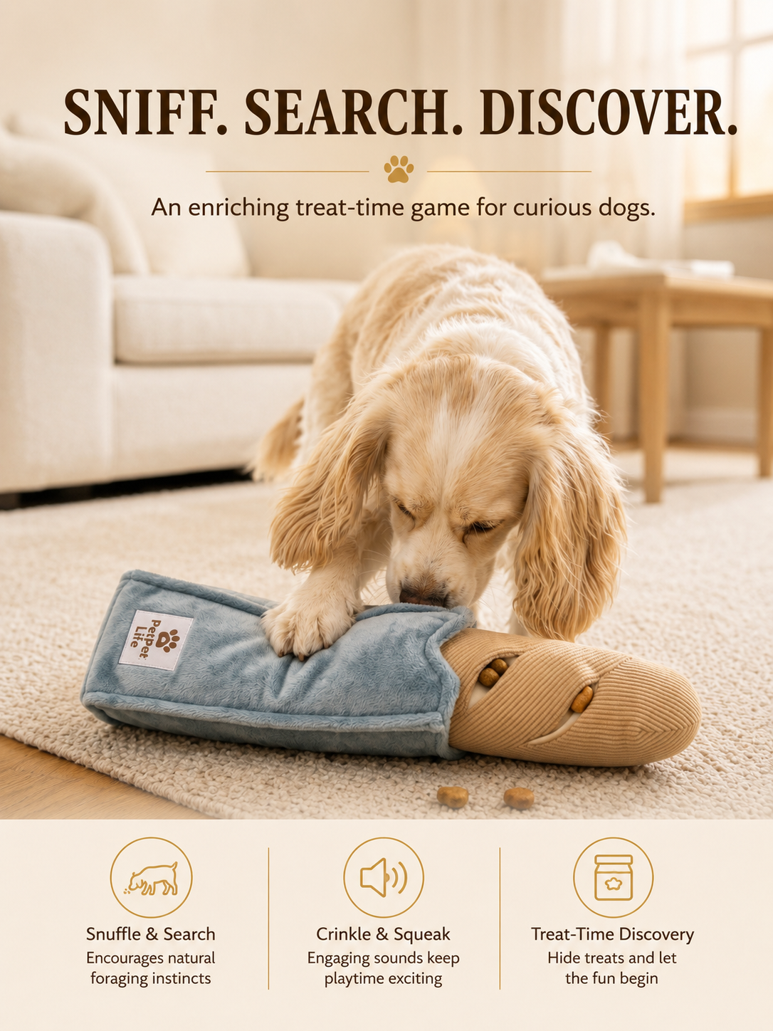 4-in-1 The Nordic Café Collection — Three-Piece Enrichment Set Baguette Buddy · Puppuccino Mug · Ice Cream Sandwich