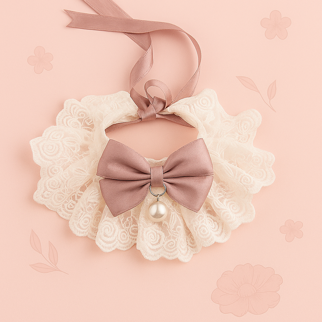 Pearl Ribbon Collar