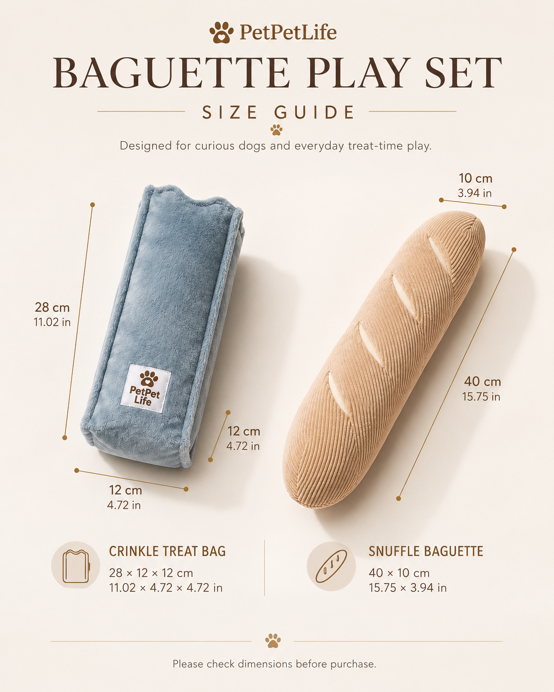 4-in-1 The Nordic Café Collection — Three-Piece Enrichment Set Baguette Buddy · Puppuccino Mug · Ice Cream Sandwich
