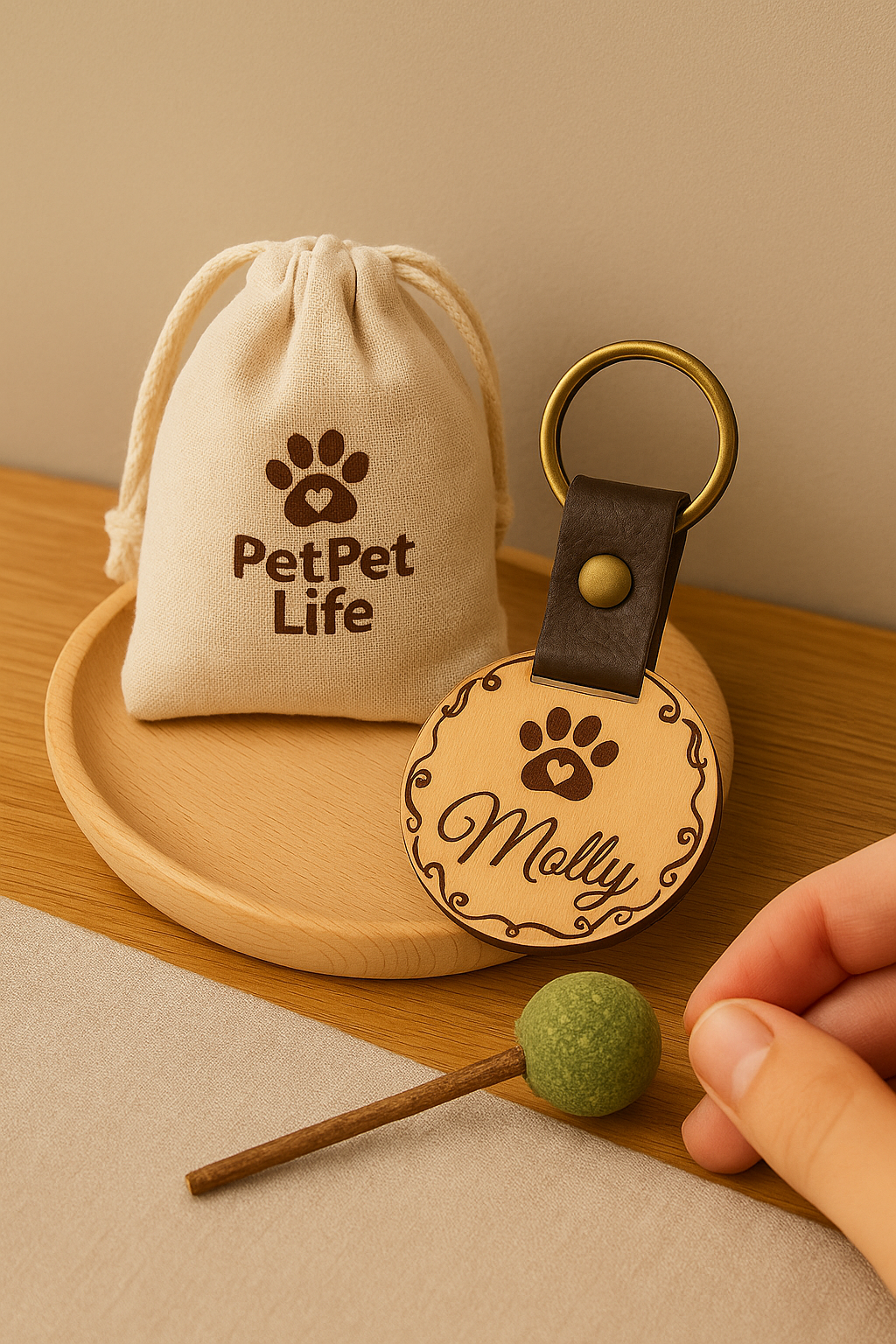 Personalised Wooden Pet Tag