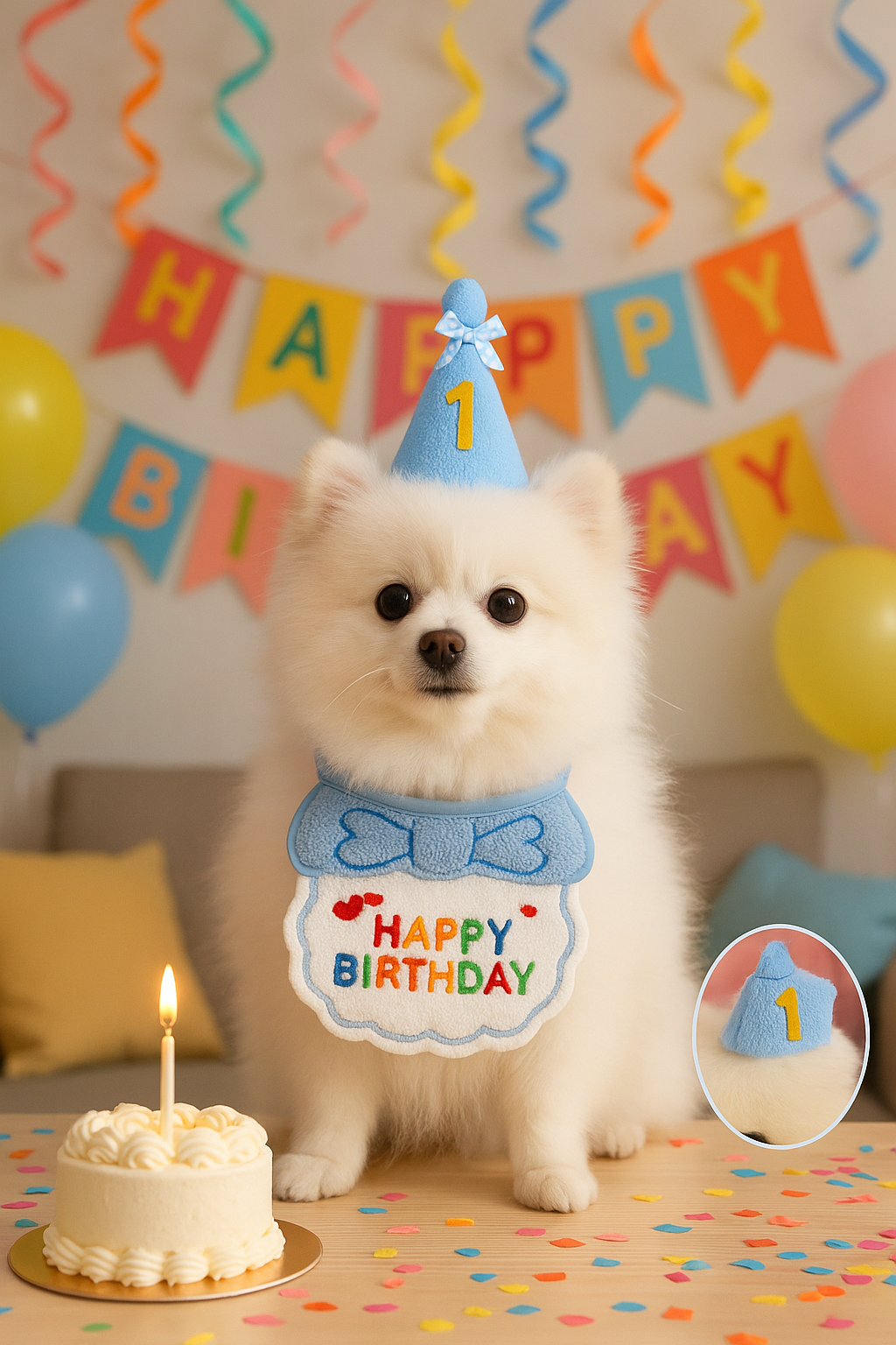 Pet Birthday Outfit Set