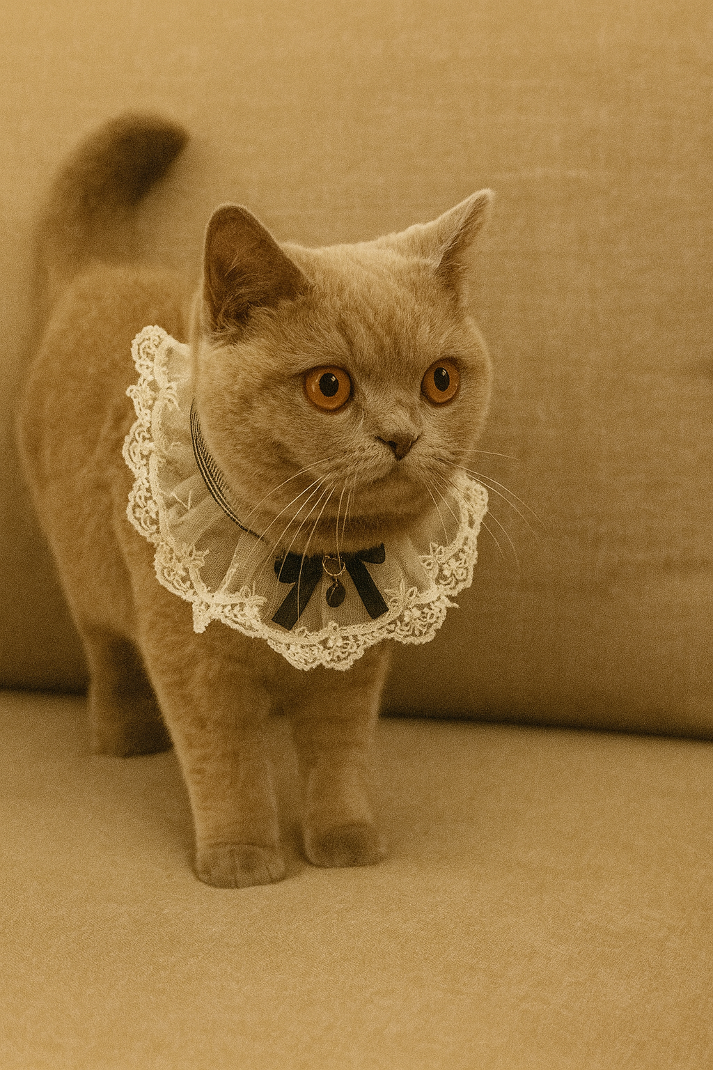 Ivory Lace Charm Collar