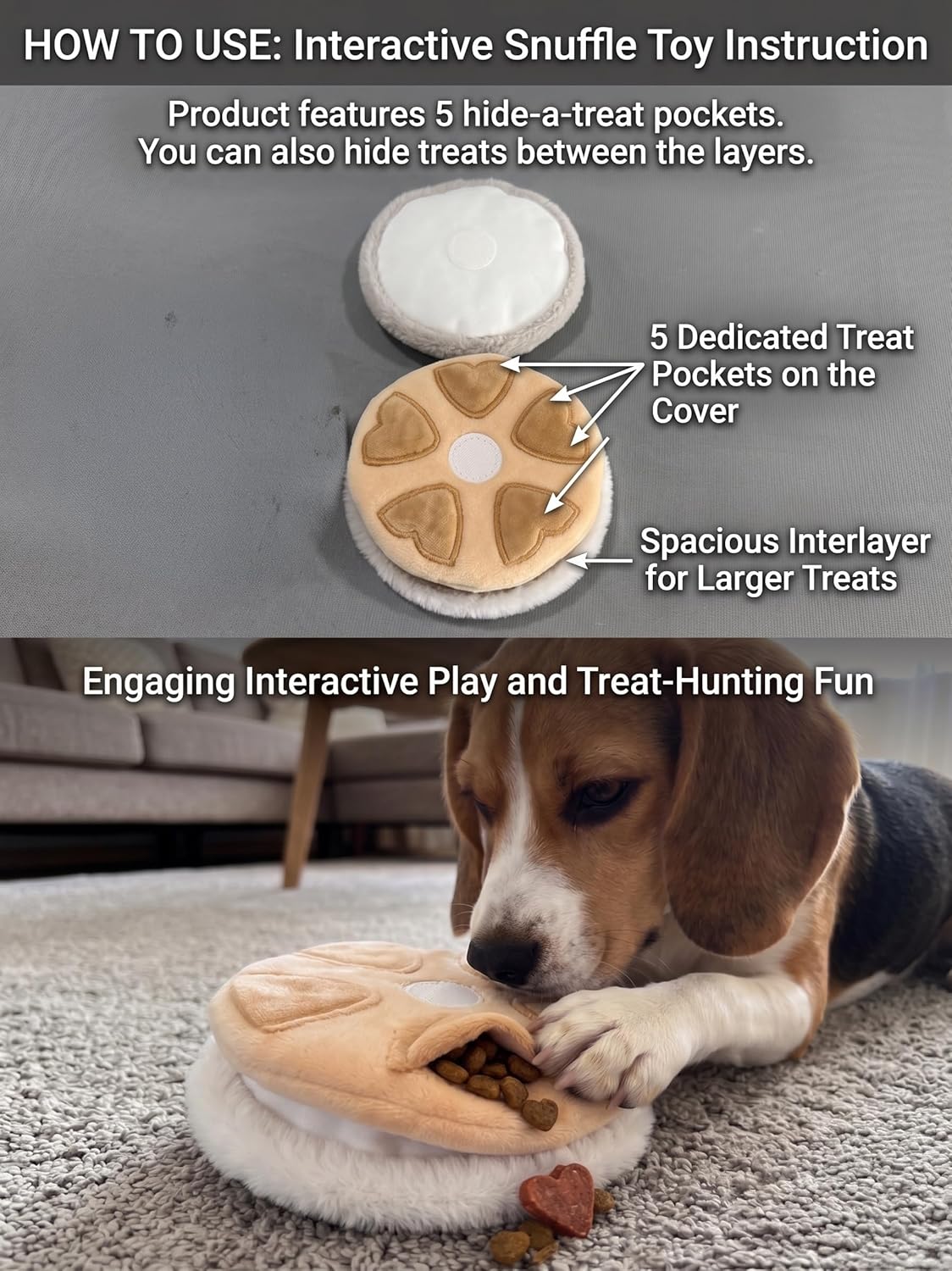 The Nordic Café Collection — Three-Piece Enrichment Set Baguette Buddy · Puppuccino Mug · Ice Cream Sandwich