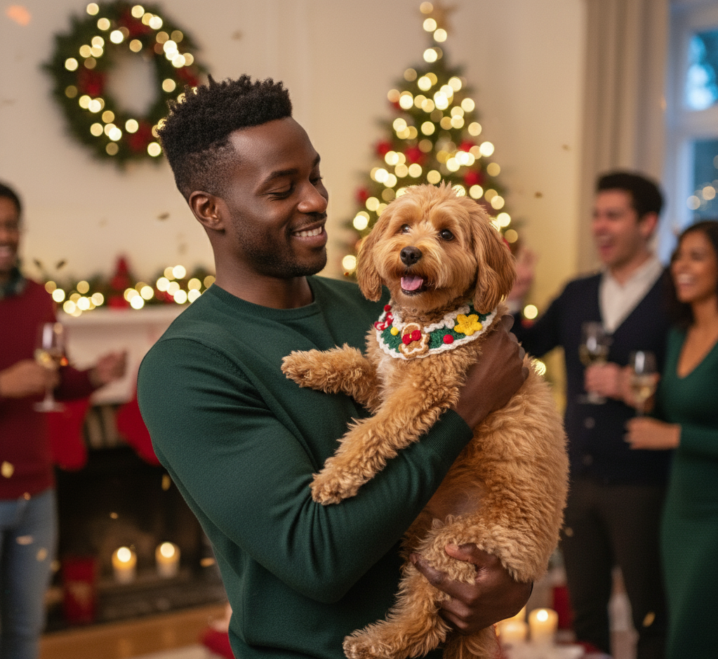Gingerbread Wreath Christmas Collar