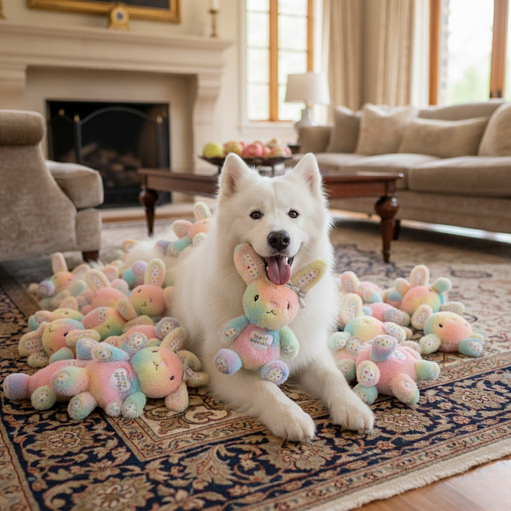 PetLondon - Rainbow Rabbit Birthday Dog Toy