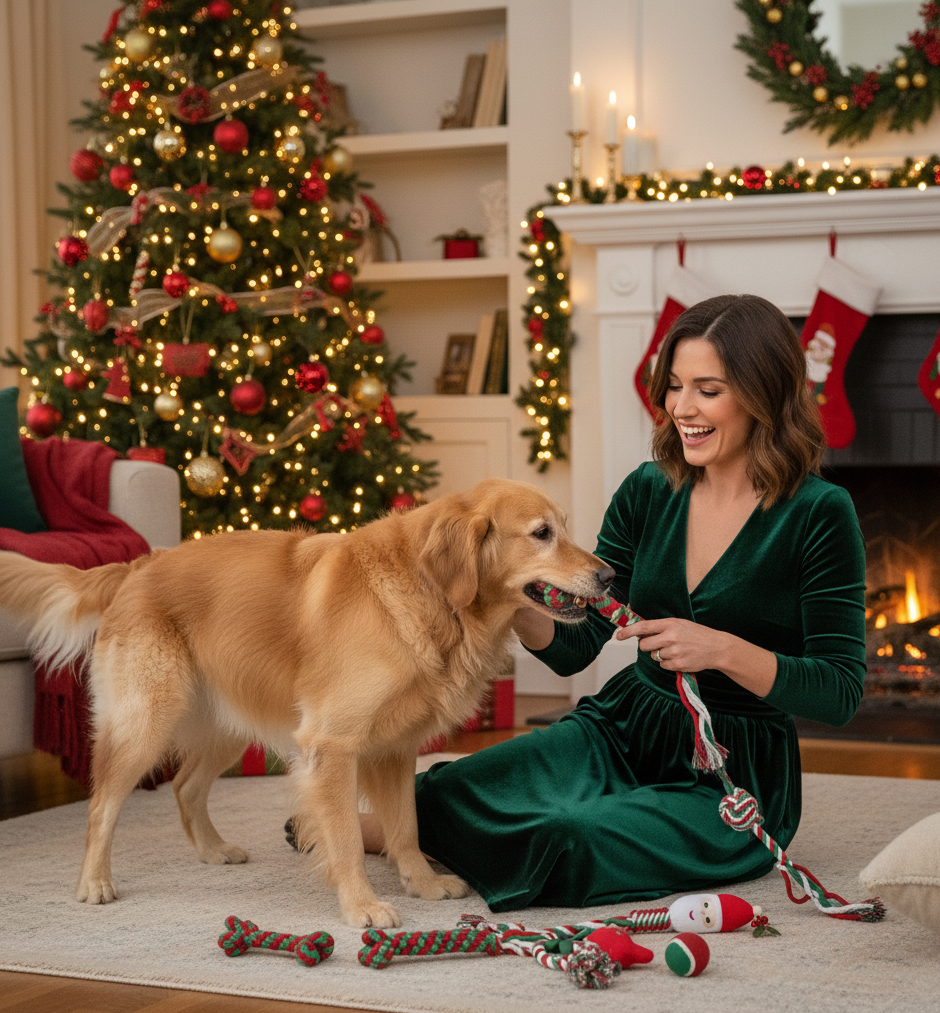 🎄 8-Piece Christmas Dog Toy Bundle