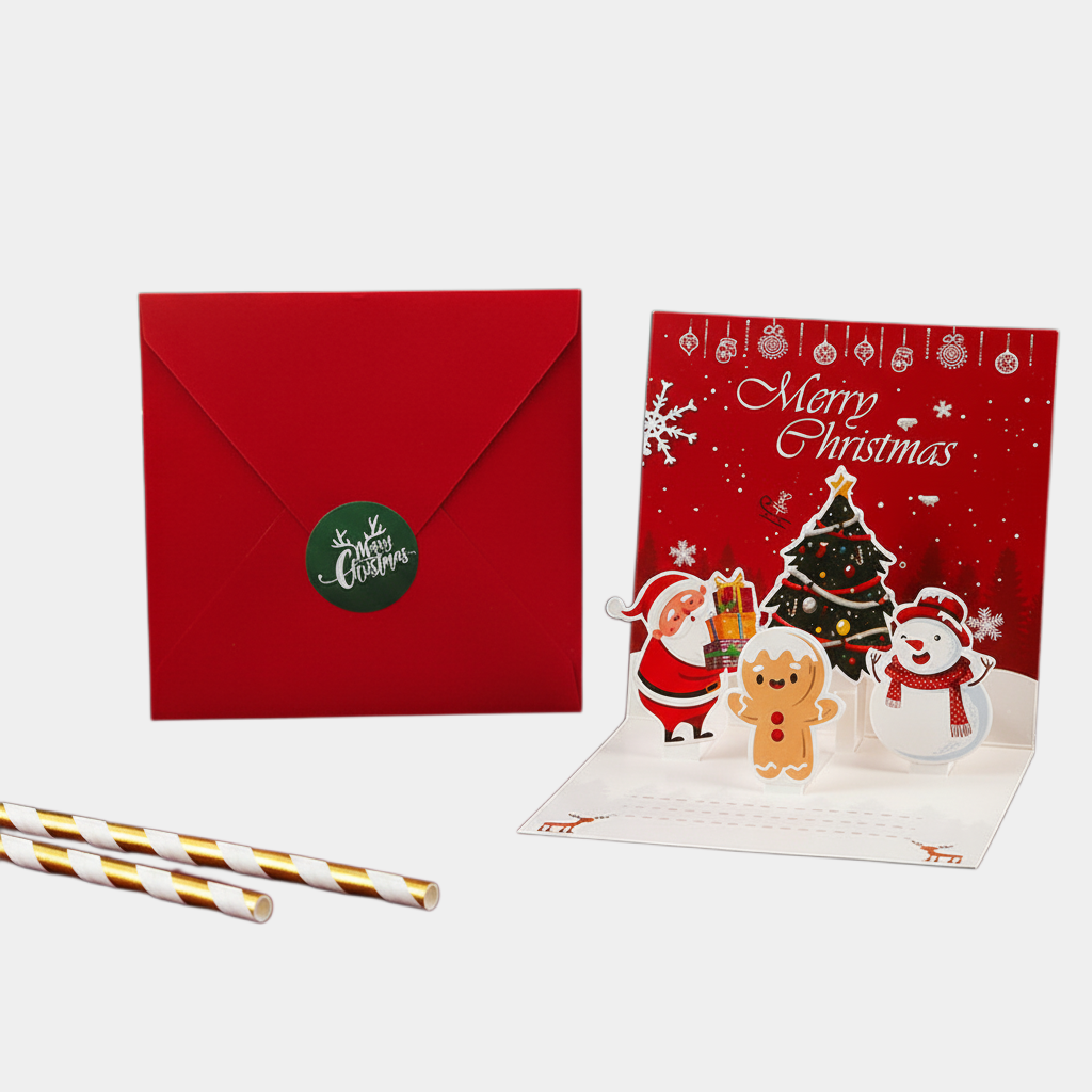 3D Pop-Up Christmas Greeting Card