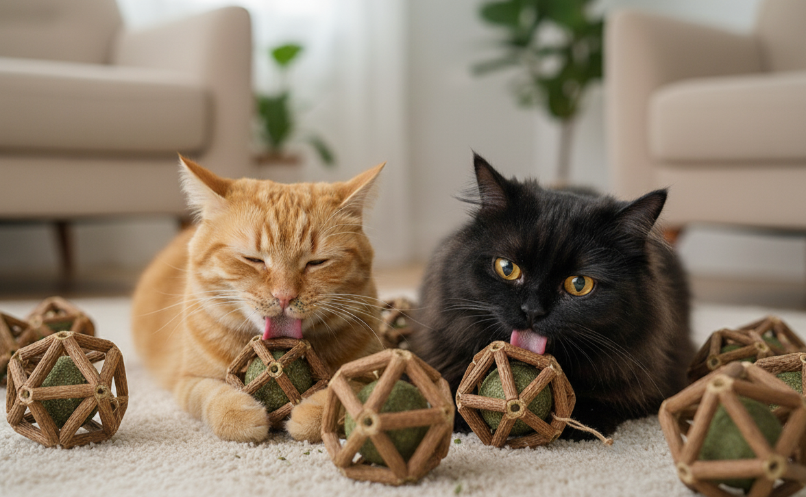 Catnip & Silvervine Play Ball