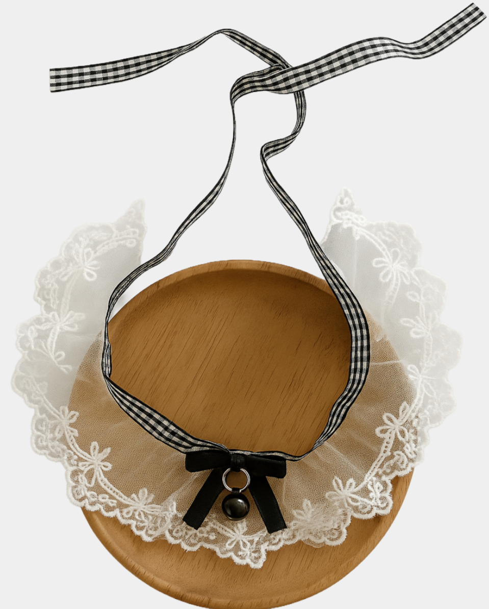 Ivory Lace Charm Collar