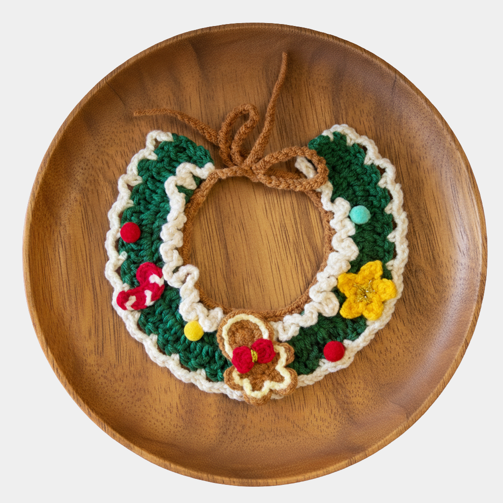 Gingerbread Wreath Christmas Collar