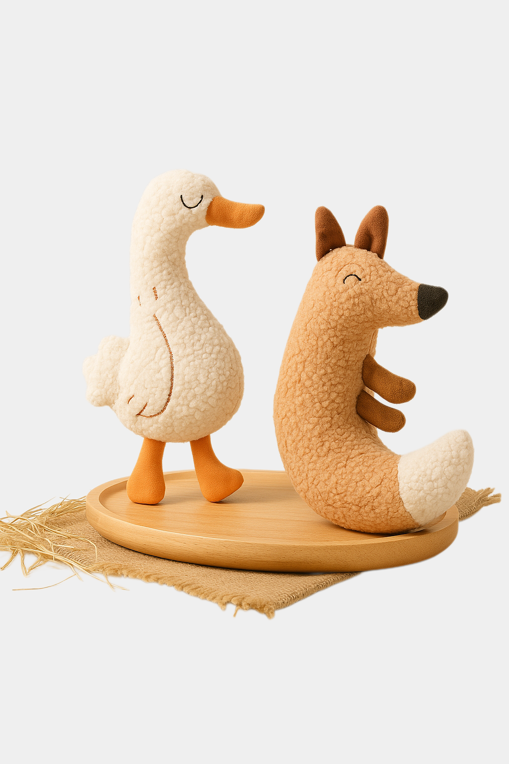 🦊 Plush Catnip Toy – Fox & Goose Edition