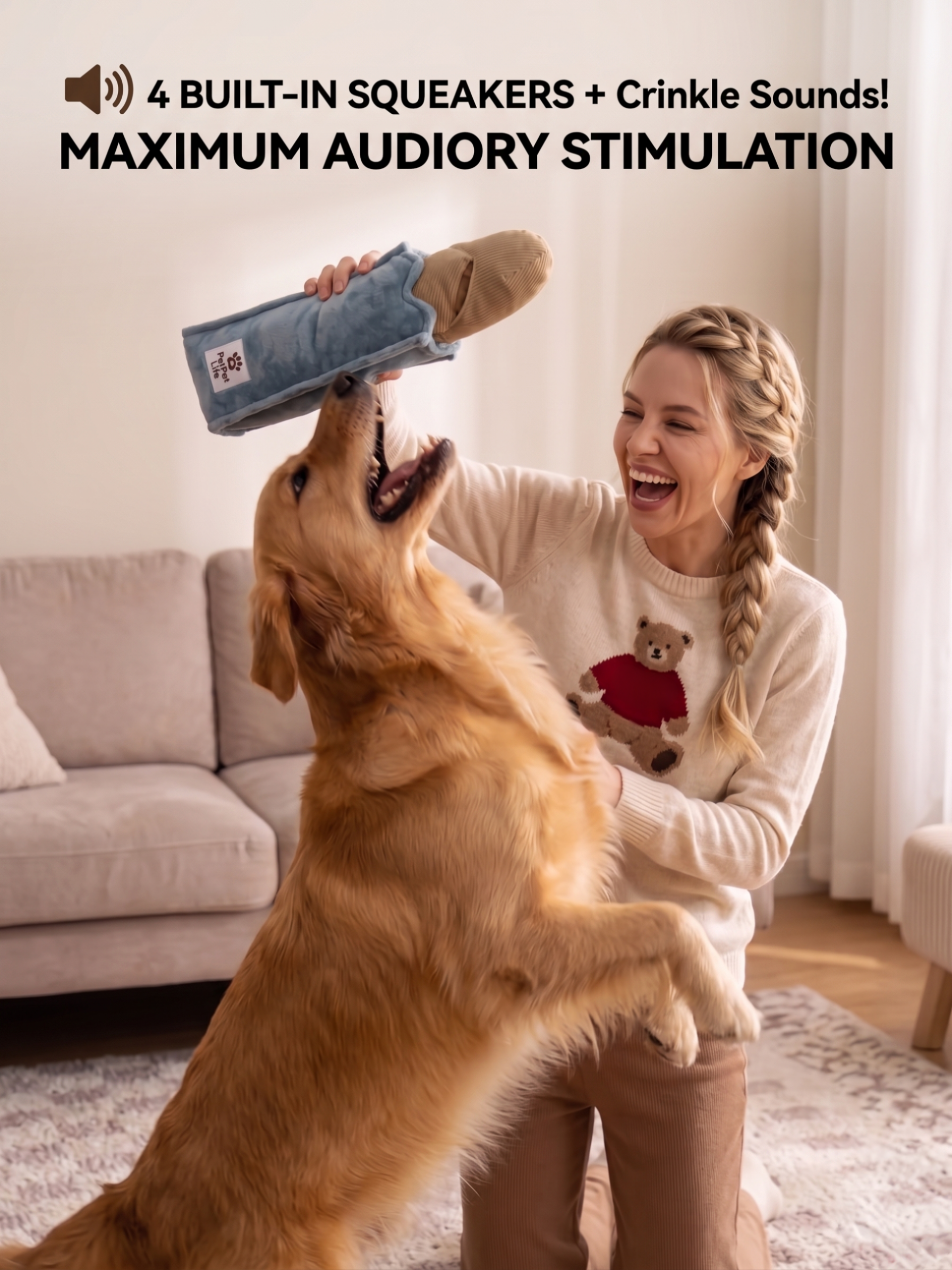 2-in-1 Baguette Buddy — Interactive Snuffle & Enrichment Toy for Dogs