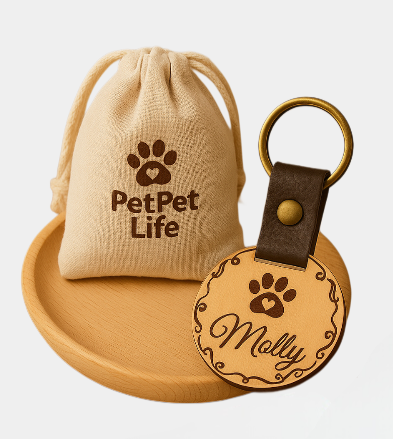 Personalised Wooden Pet Tag