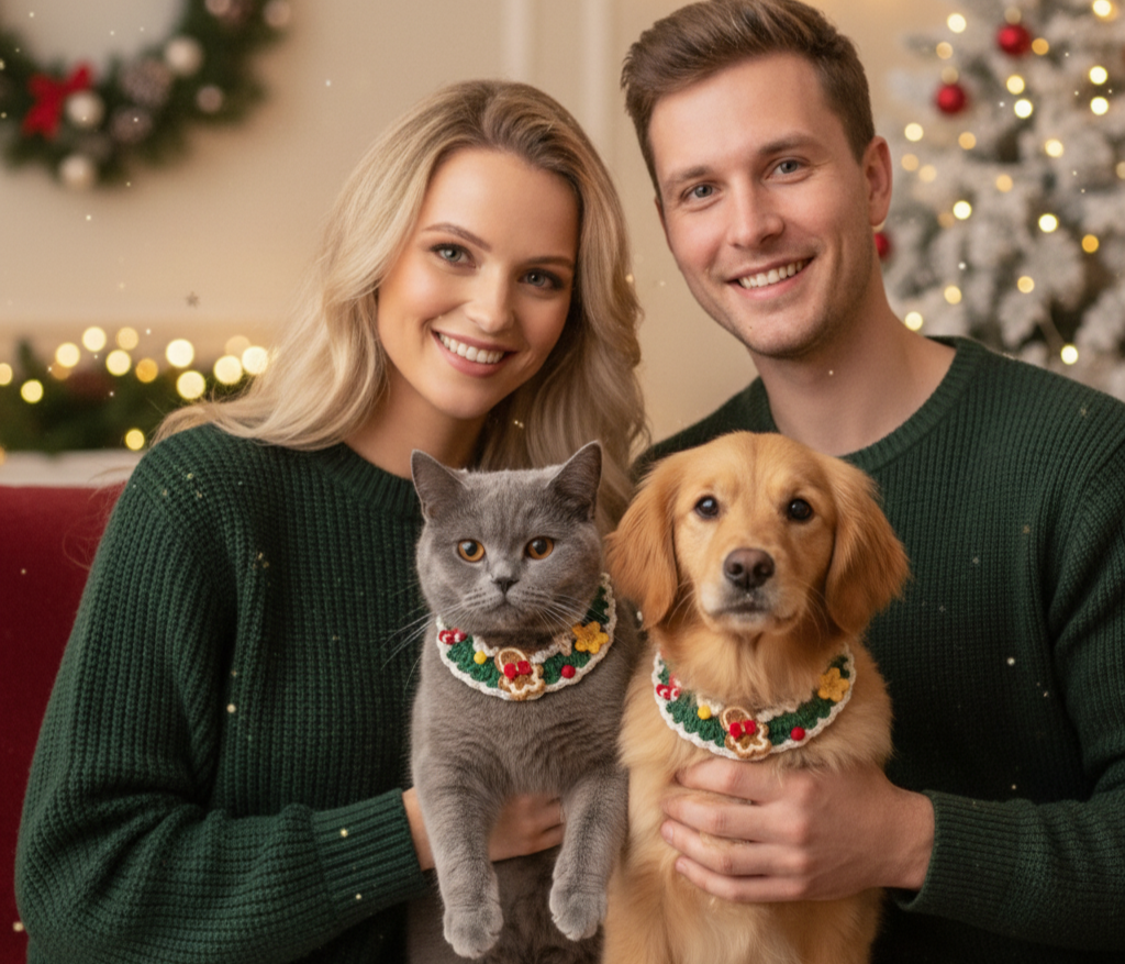Gingerbread Wreath Christmas Collar