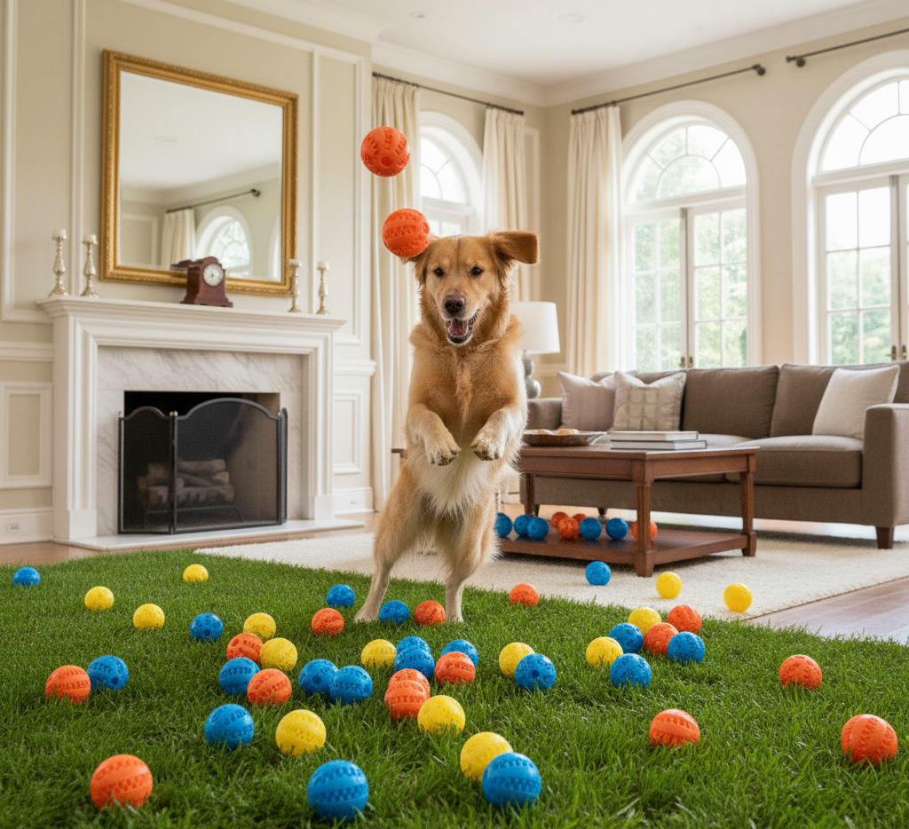 Durable Chew & Play Ball  x3