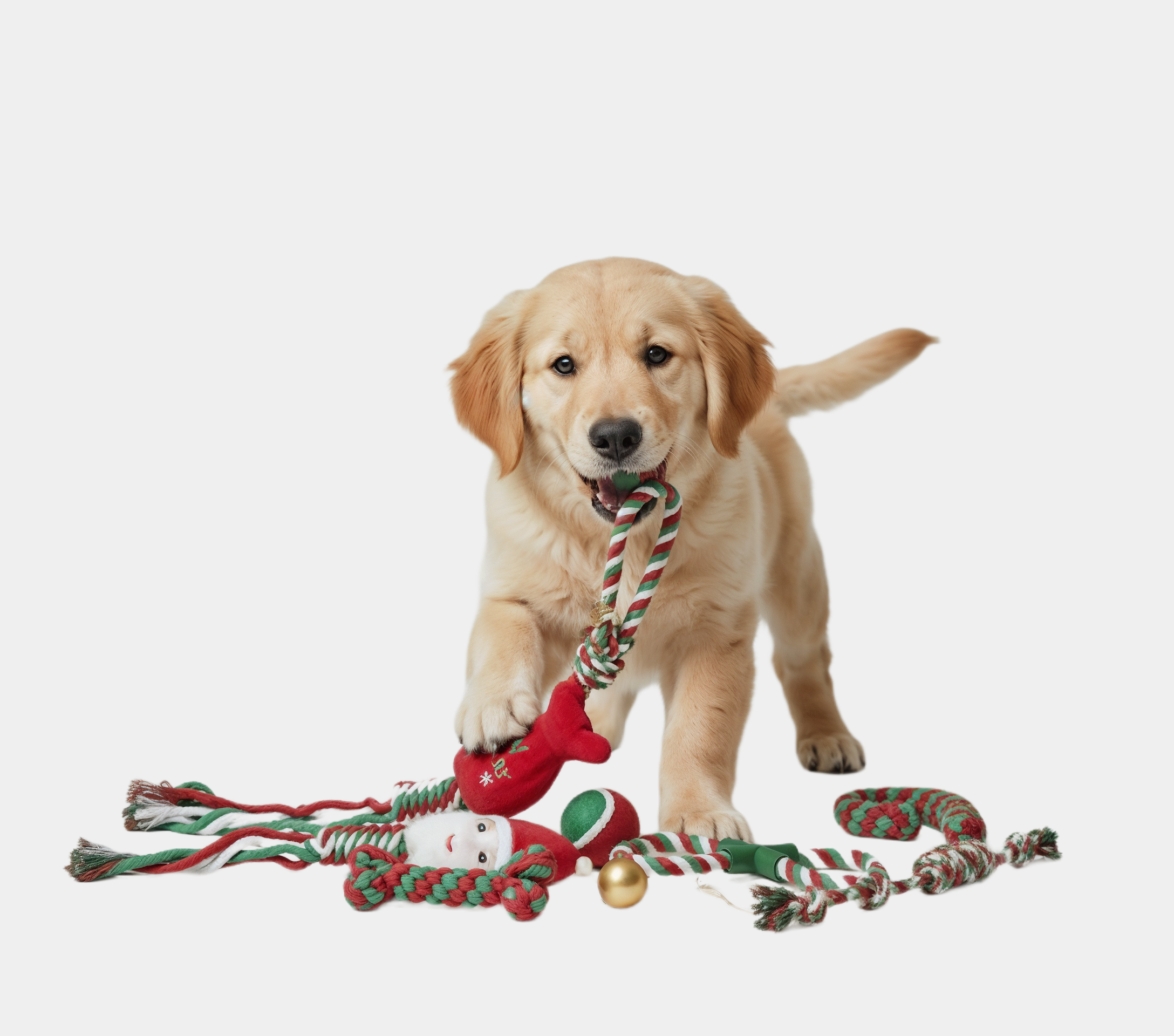 🎄 8-Piece Christmas Dog Toy Bundle