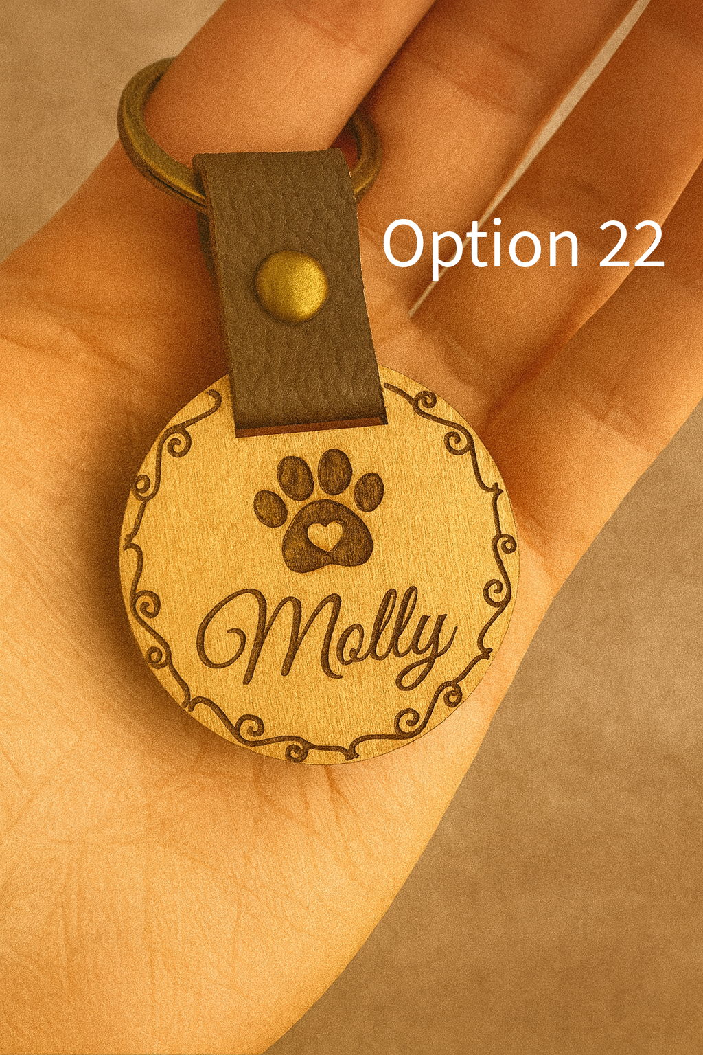Personalised Wooden Pet Tag