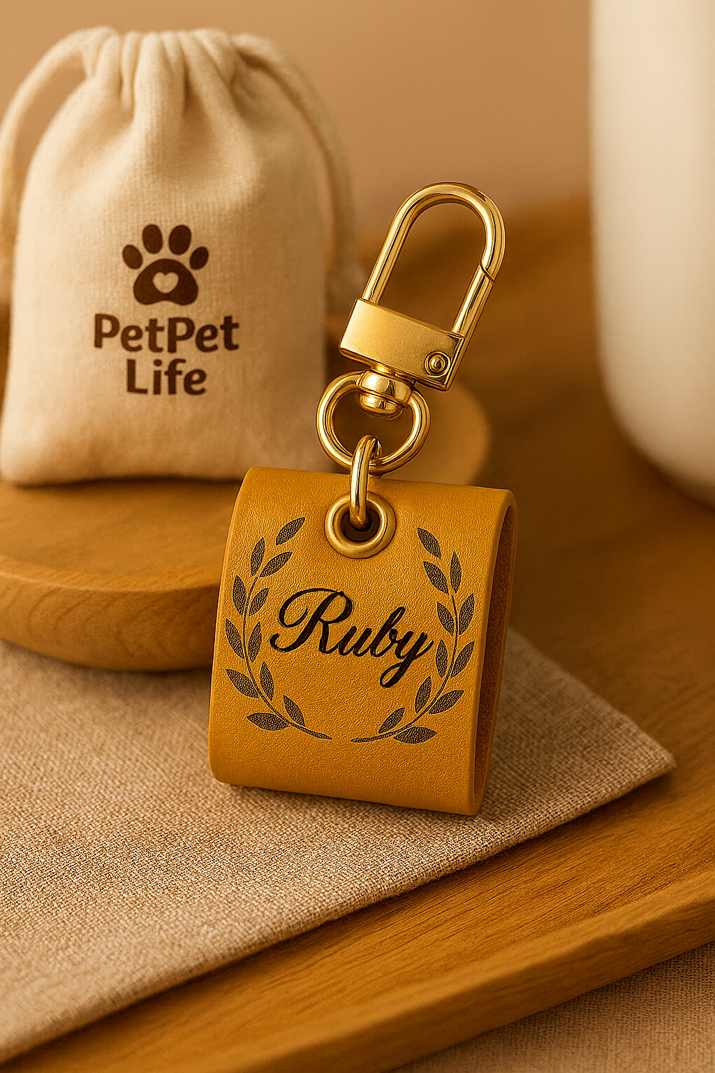 Personalised PU Leather Pet Tag