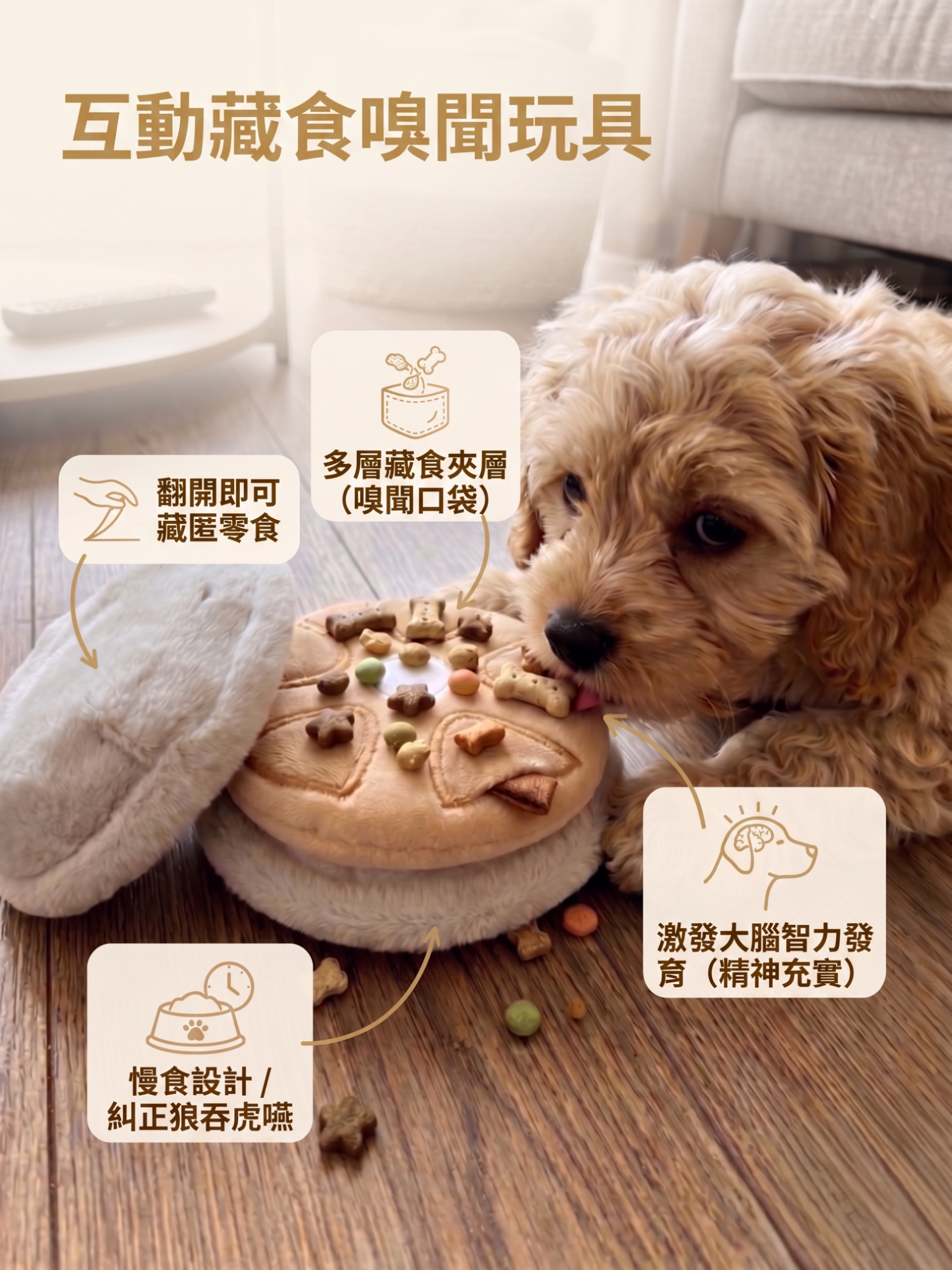 【Puppuccino & Ice Cream Sandwich】2件裝 咖啡杯 × 雪糕三文治藏食嗅聞玩具組
