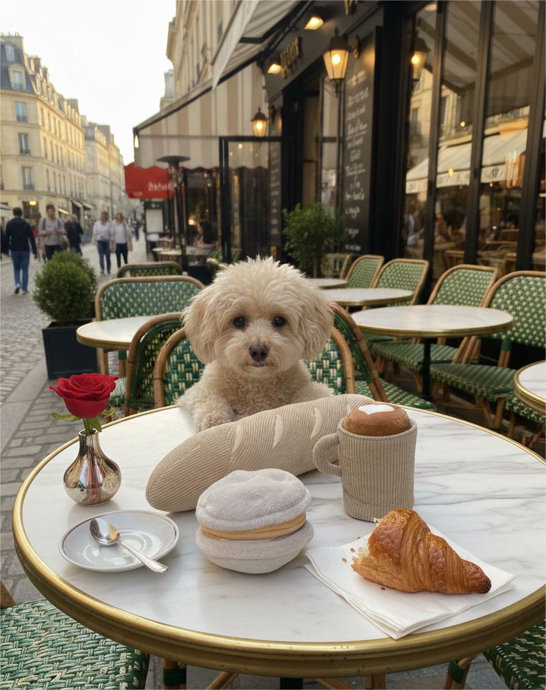 【 塞納河畔的午後 】巨型馬卡龍藏食玩具